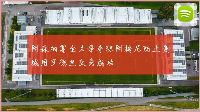阿森纳需全力争夺琼阿梅尼防止曼城用罗德里交易成功